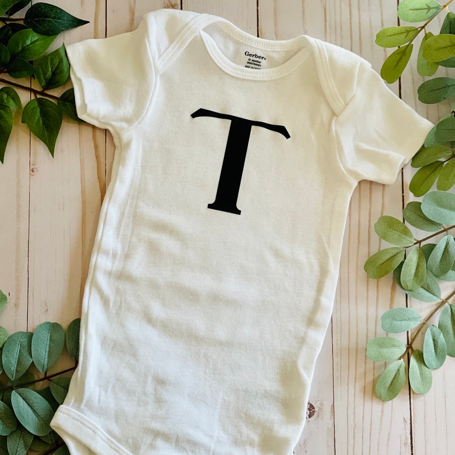 Custom Initial Onesie