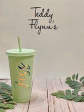 Load image into Gallery viewer, Customized Reusable Tumbler with Lid and Straw
