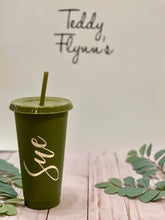 Load image into Gallery viewer, Customized Reusable Tumbler with Lid and Straw
